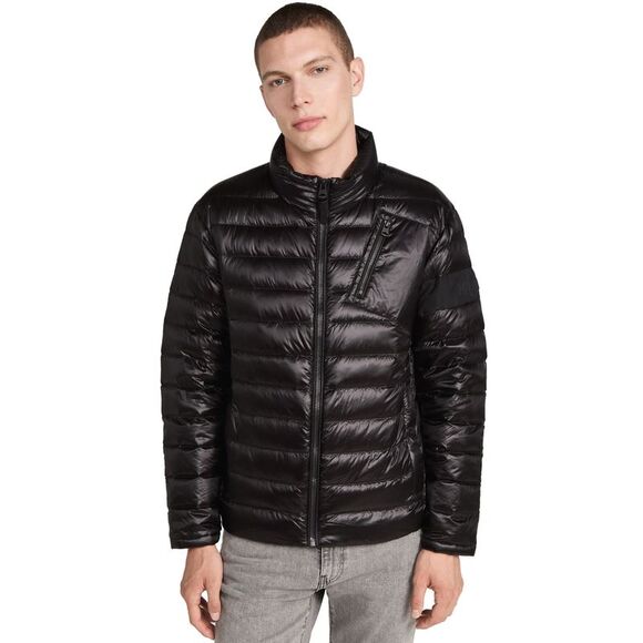 Mackage Mens Luis Re-Stop Down Jacket 46 Black with Patch Pocket - NWT $650 - Picture 1 of 5